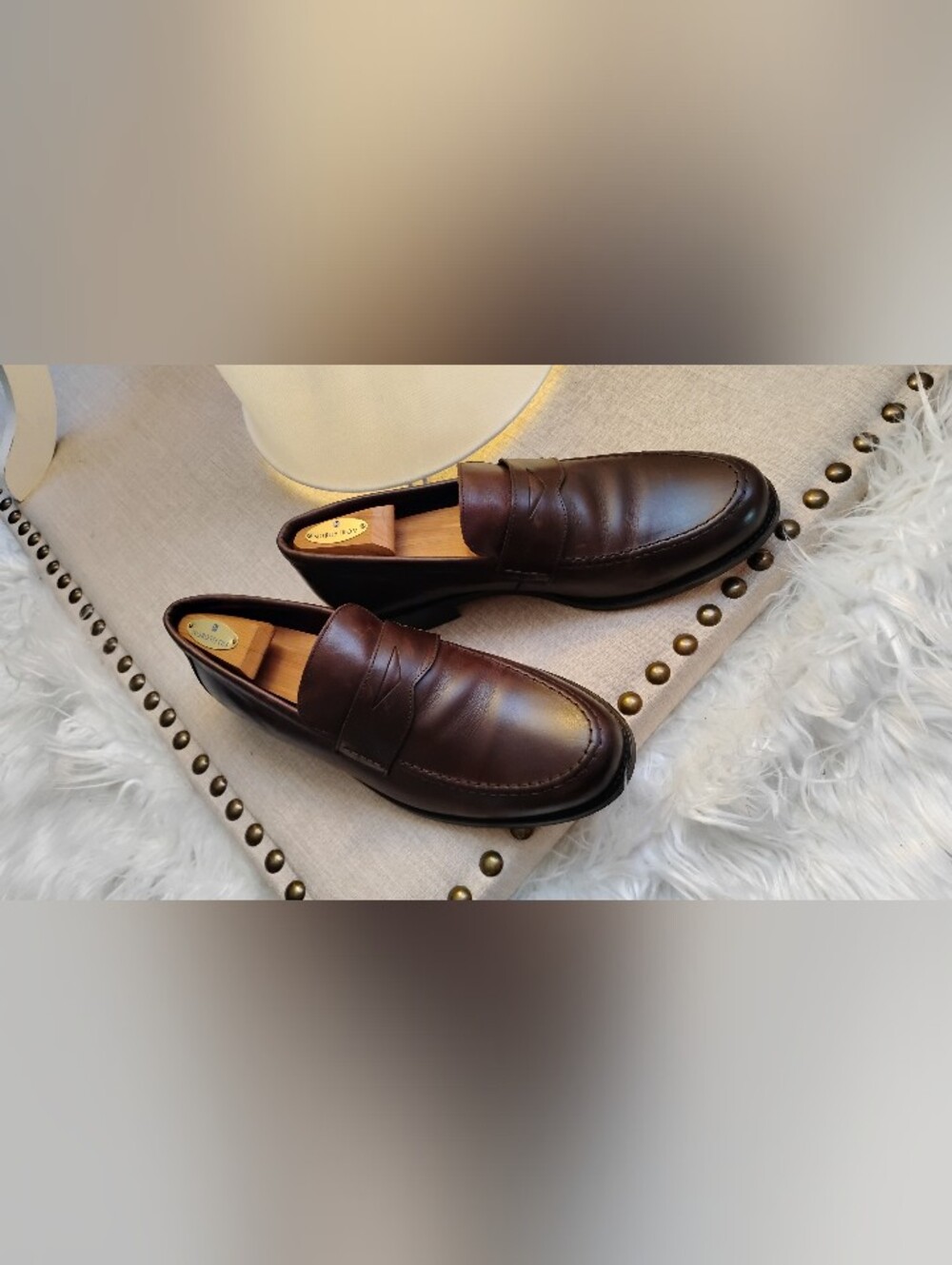 Macson Men's Dark Brown Leather Penny Loafers Size 12. Made in Portugal - Picture 2 of 9